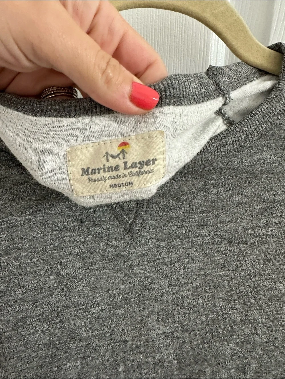 Marine Layer Gray Crewneck Sweater